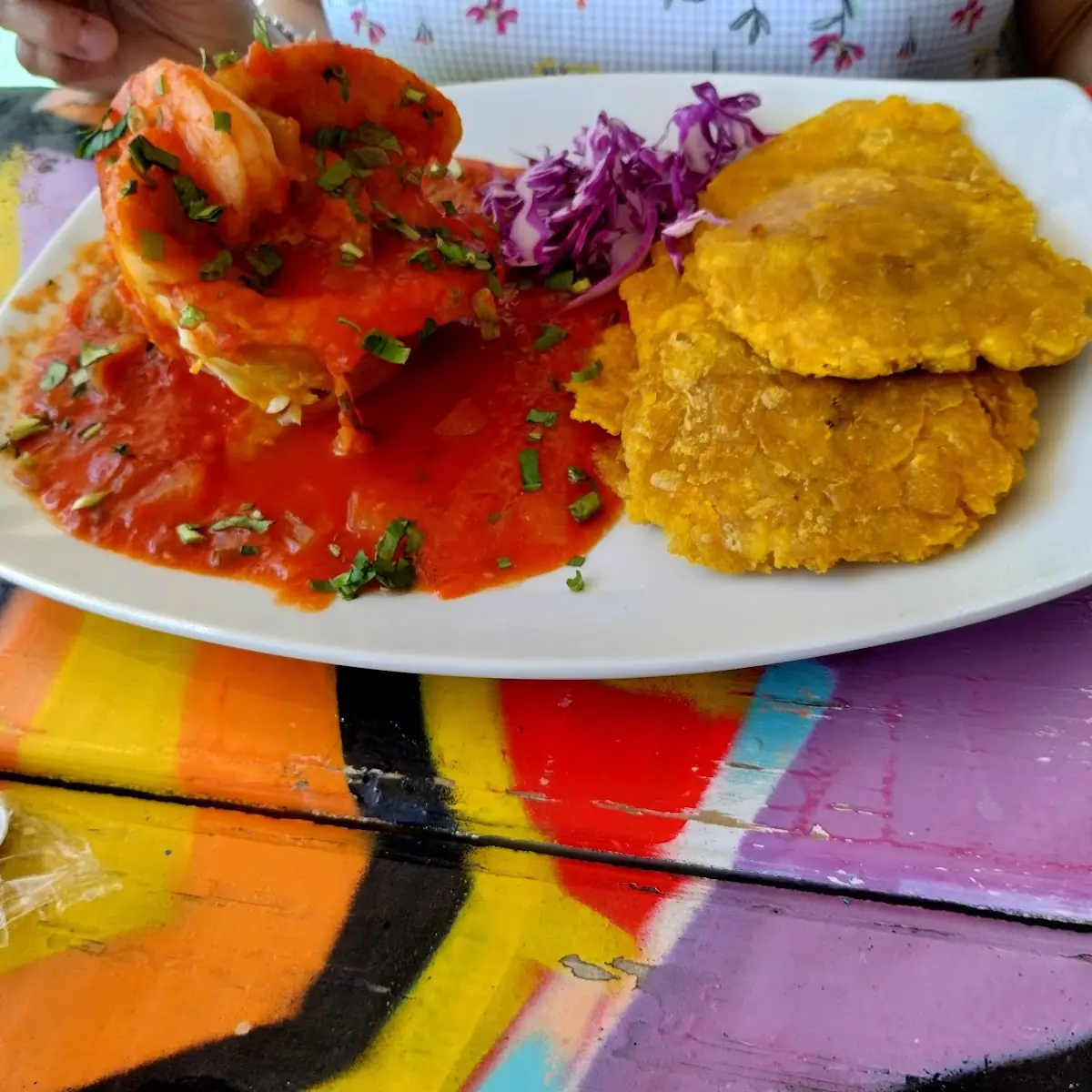 Mofongo Con Camarones En Salsa Criolla