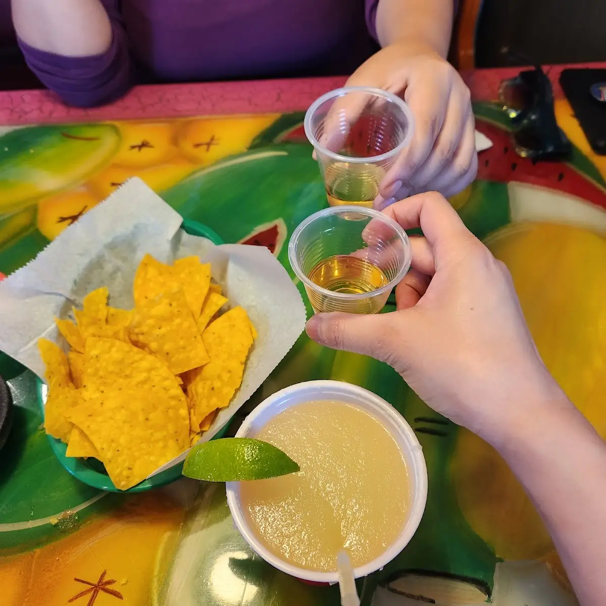 Frozen Margarita and Tequila Shots