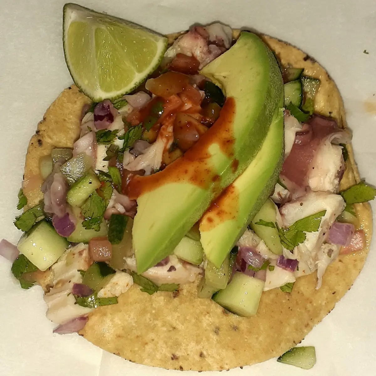 Chicken Tostada à la Carte