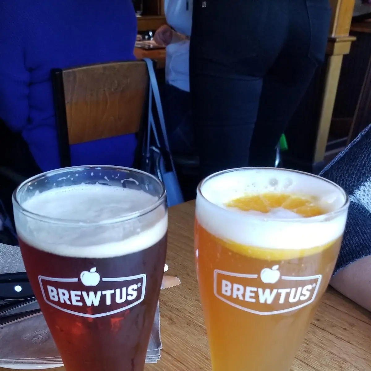 Draft Octoberfest and Blue Moon Belgian White
