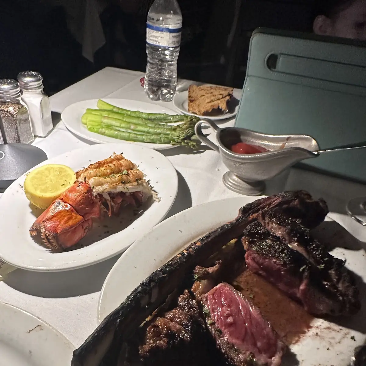 Tomahawk Steak with Lobster Tail