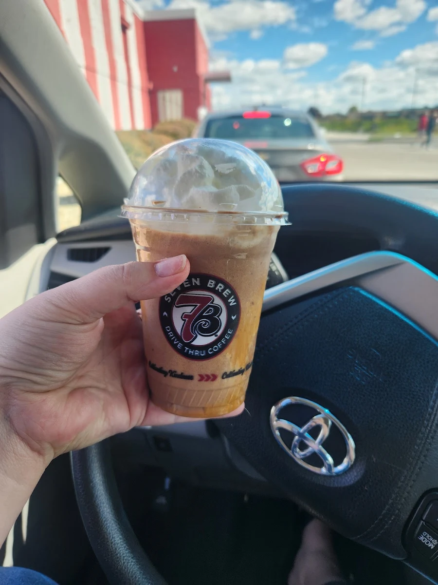 Iced Blondie with Caramel Drizzle