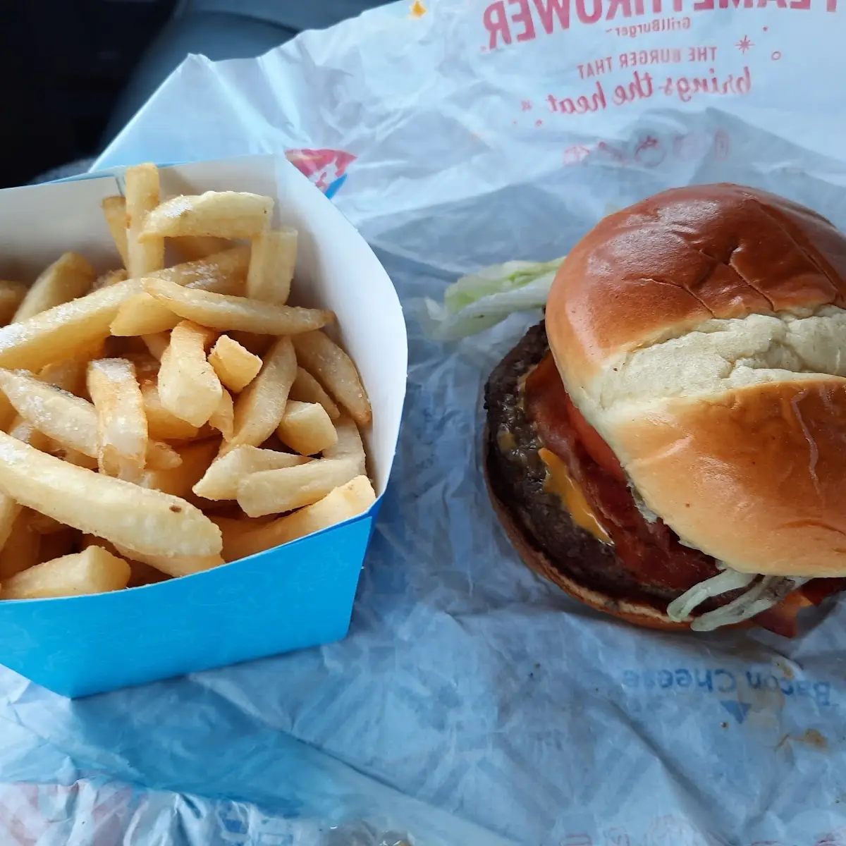 Double Bacon Cheeseburger with Fries