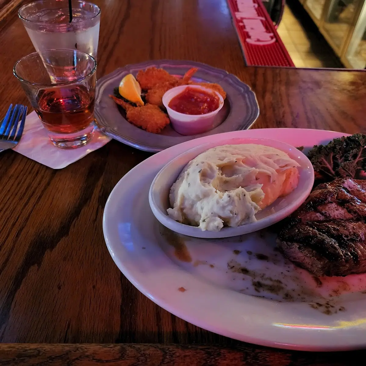 New York Strip Steak and Shrimp