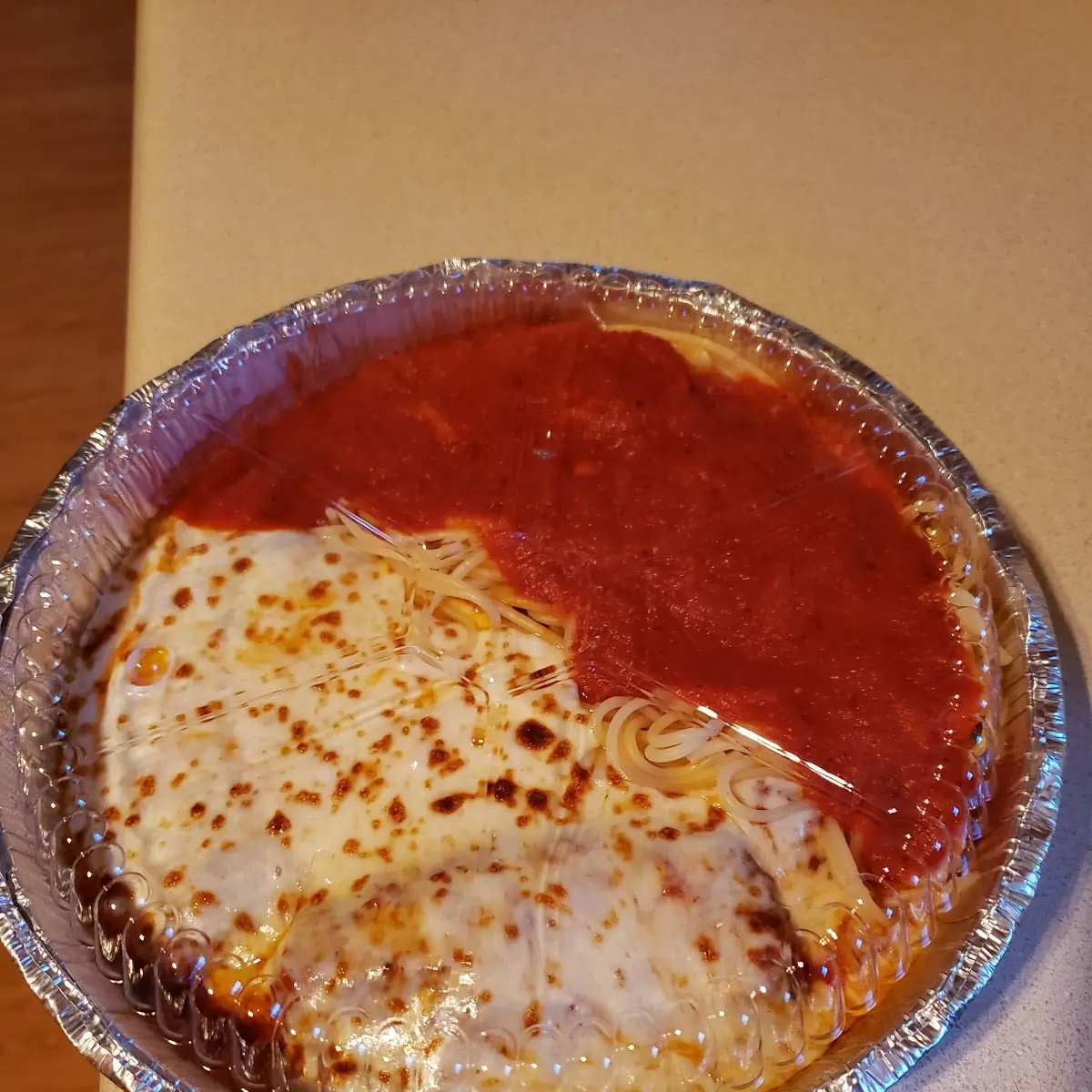 Veal Parmesan with Spaghetti