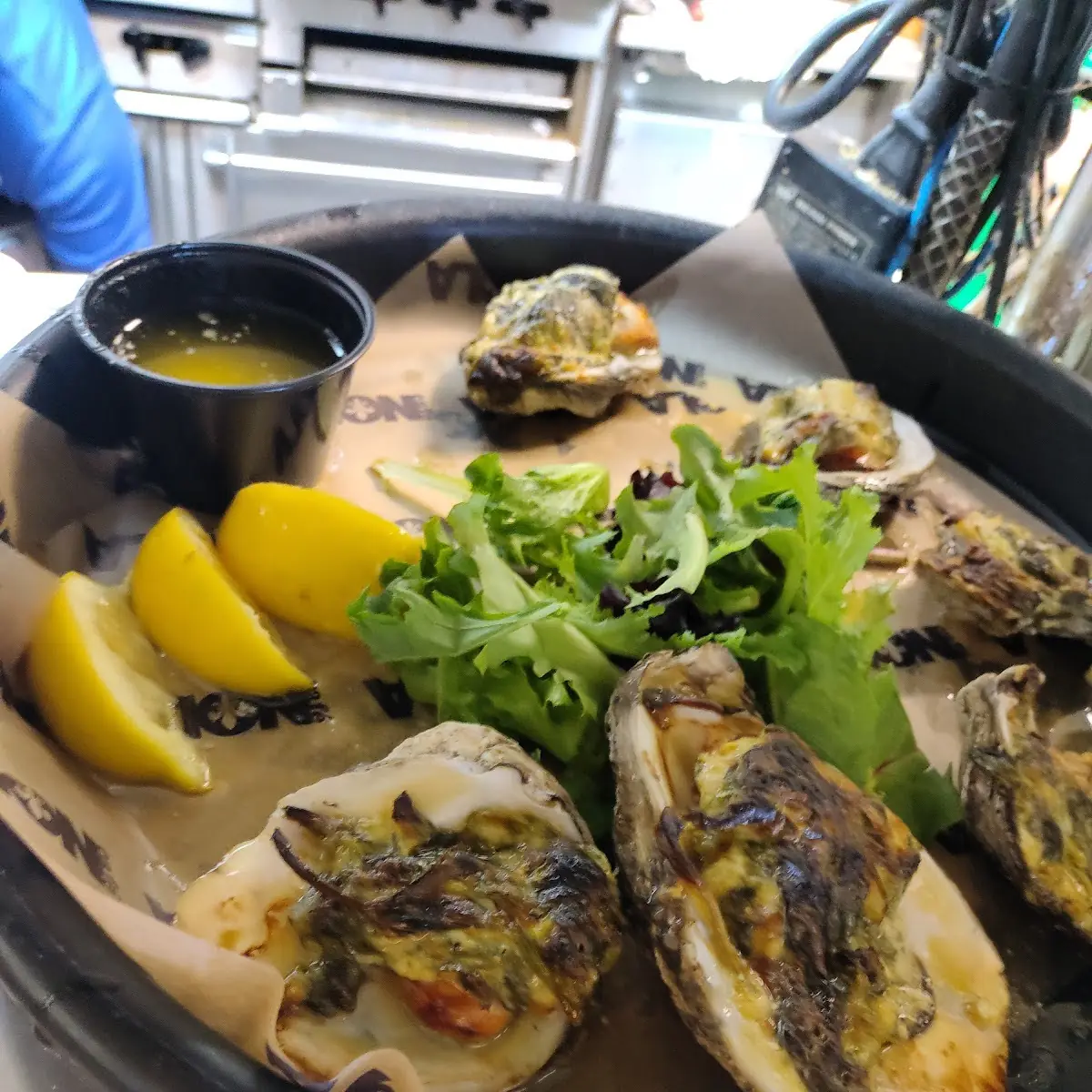 Baked Oysters with Dipping Sauce