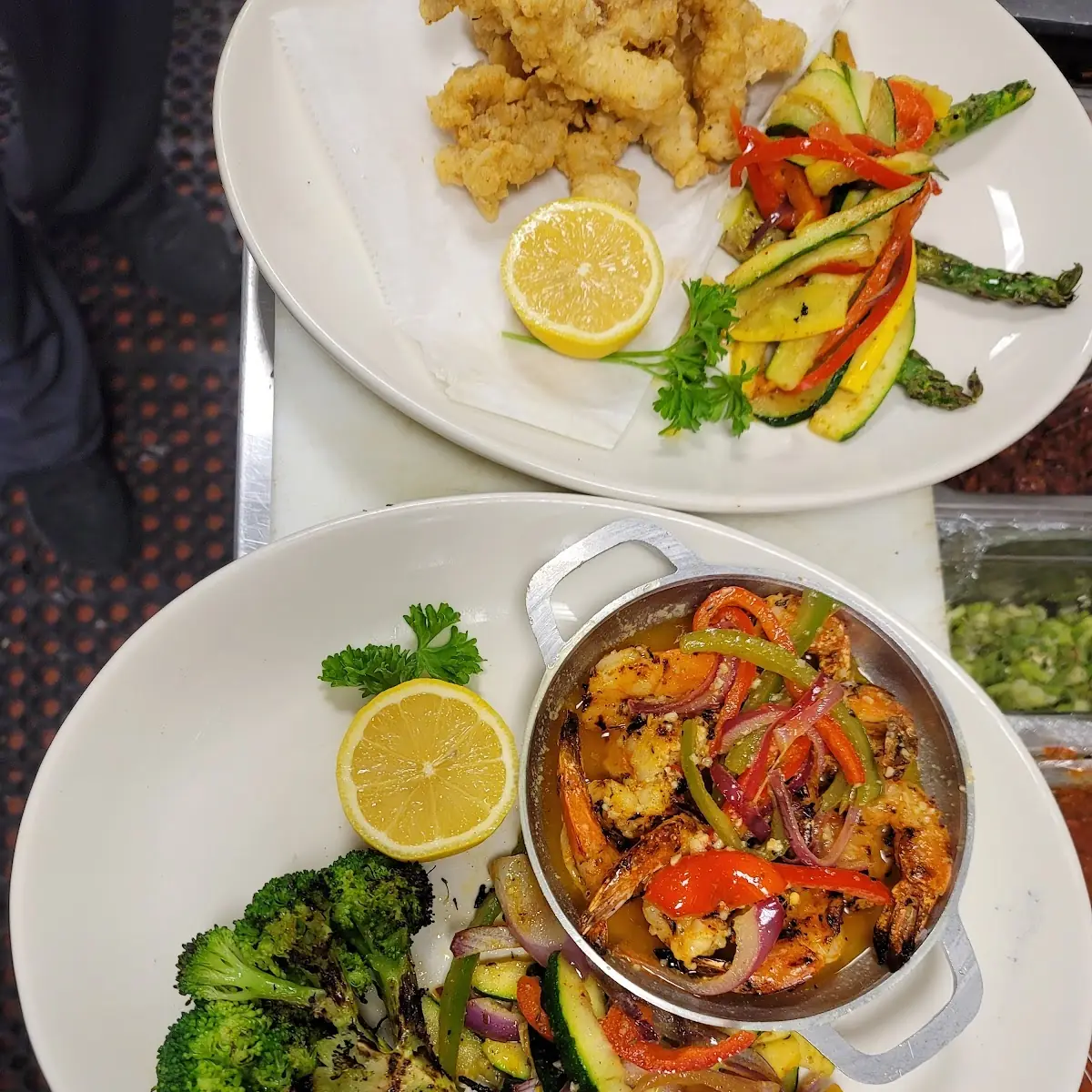 Shrimp and Fried Conch