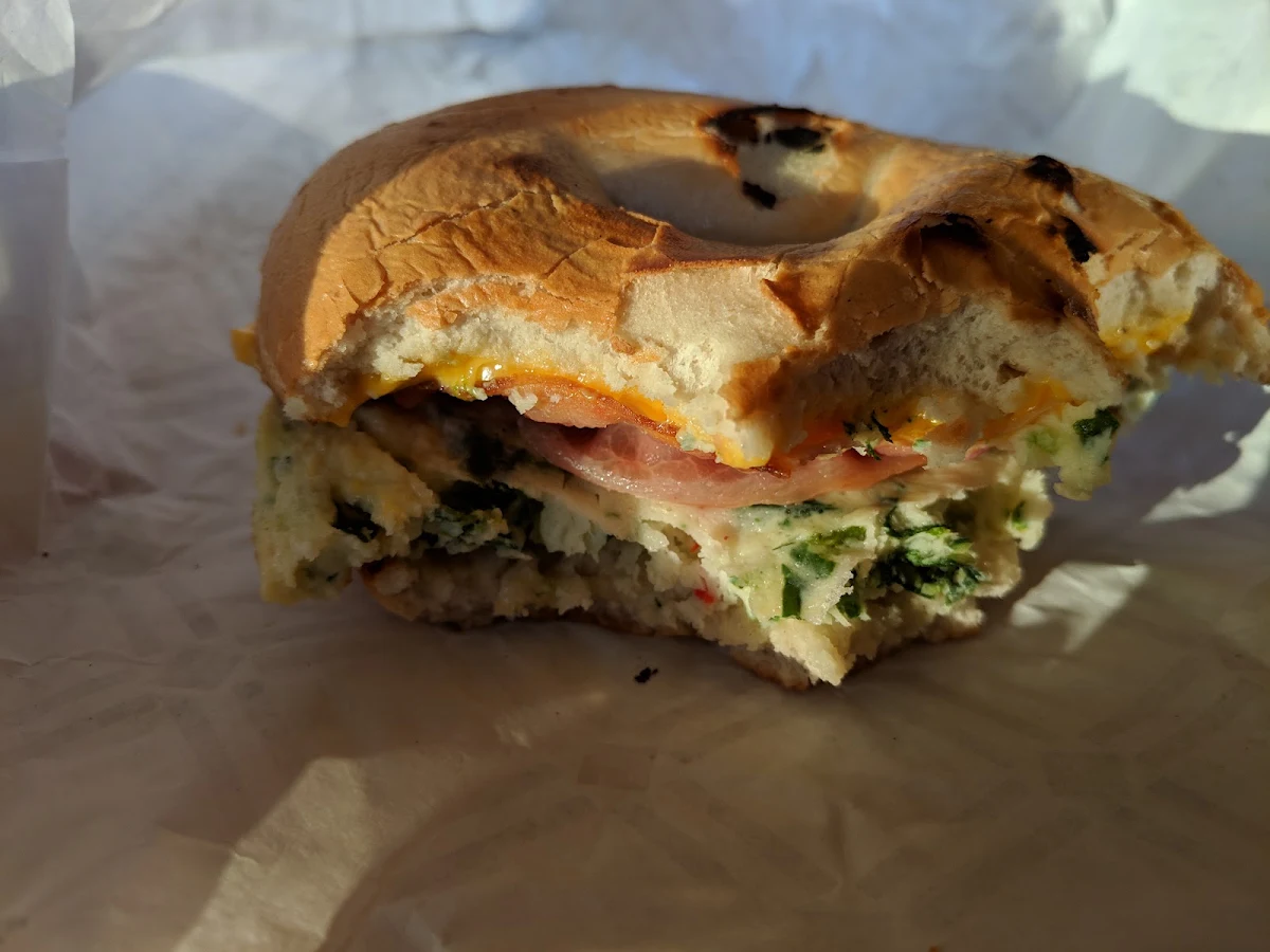 Egg White Bacon Egg and Cheese Bagel