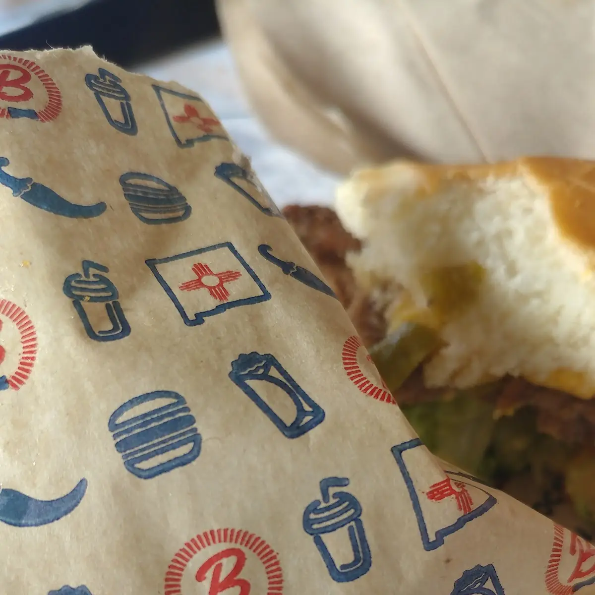 Green Chile Cheeseburger