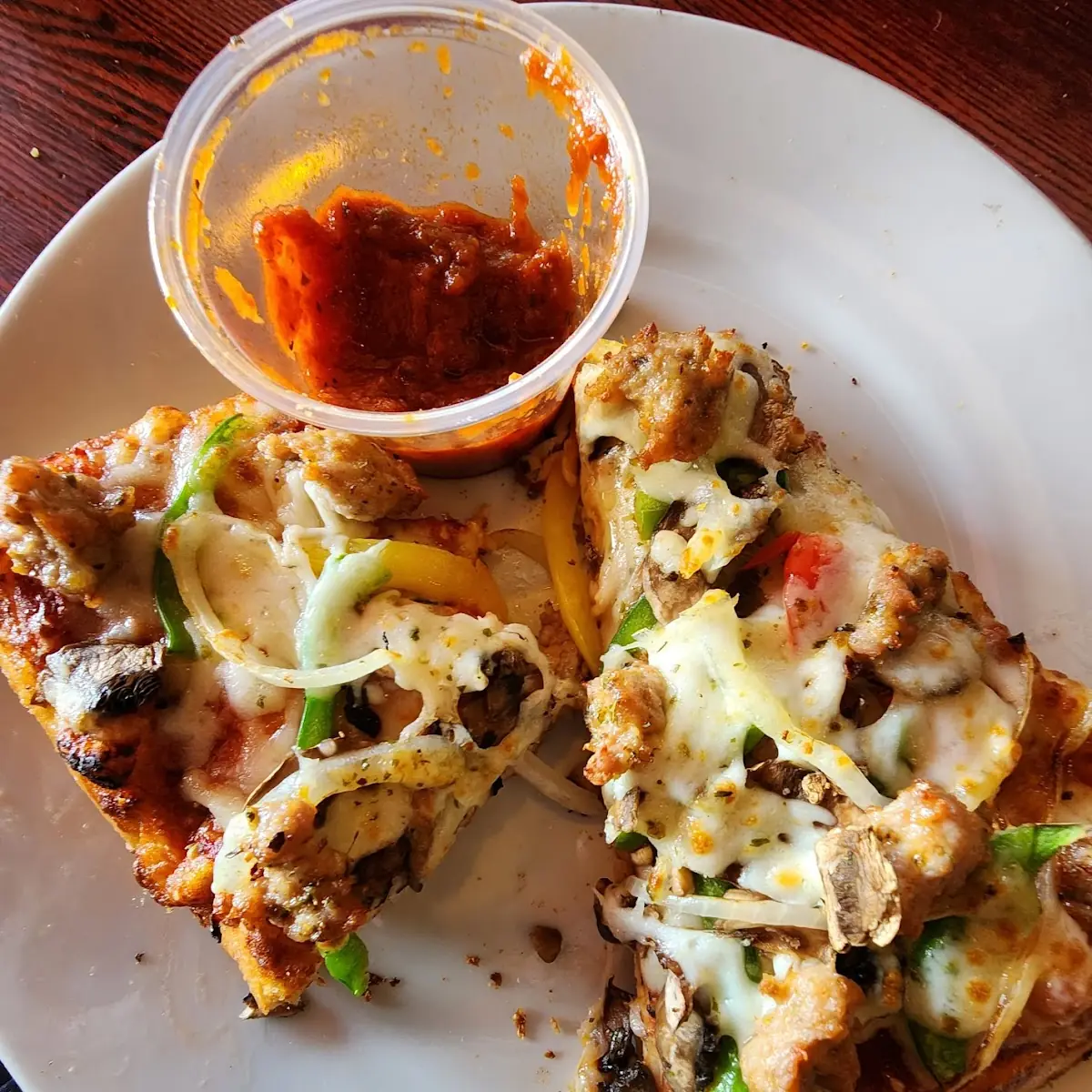 Pizza Slice Sausage Mushroom Peppers Onions