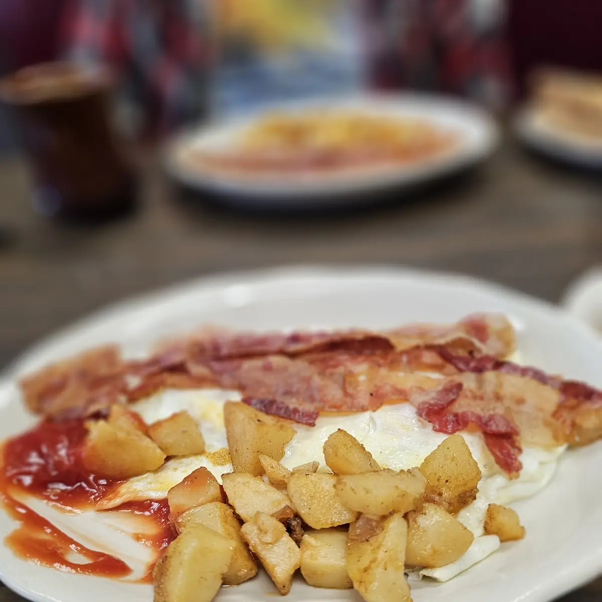 Bacon Eggs Pan Fries