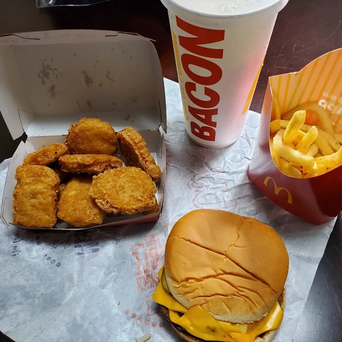 Sprite Double Cheeseburger Nuggets Fries