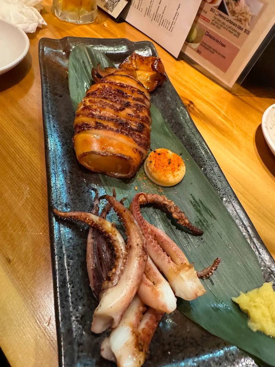 Grilled Squid with Dipping Sauce