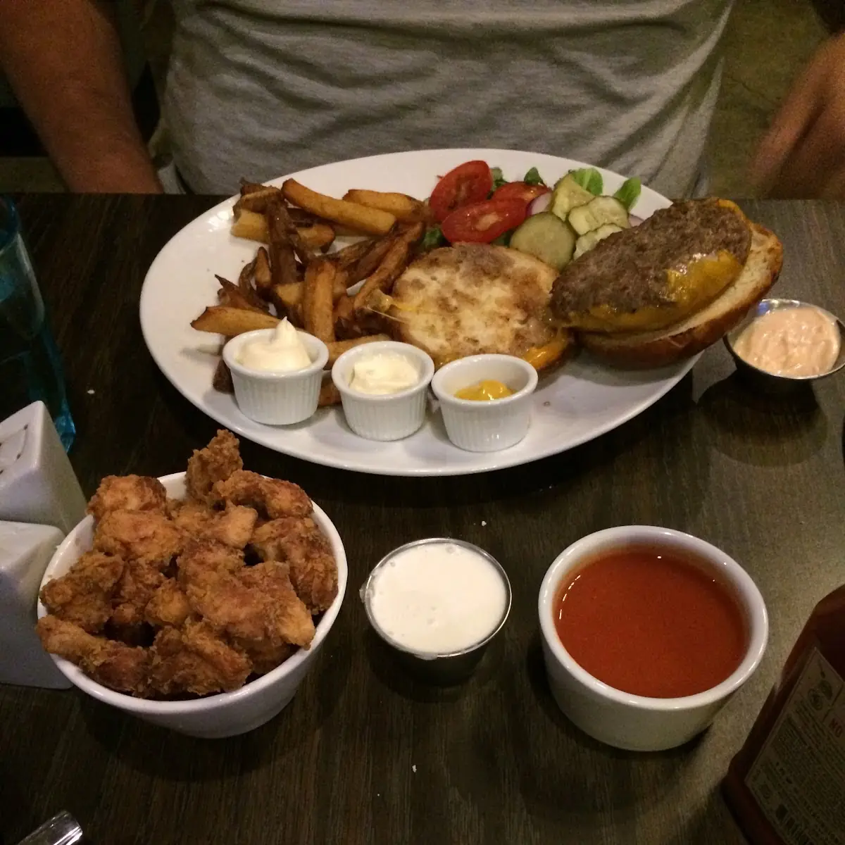 Hamburger and Chicken Nuggets