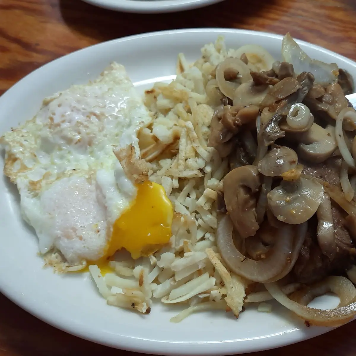 Pork Chops, Eggs, Hash, Toast