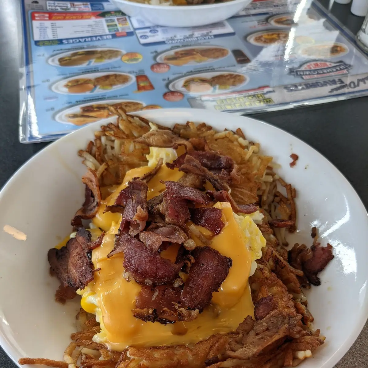 Bacon Egg & Cheese Hashbrown Bowl
