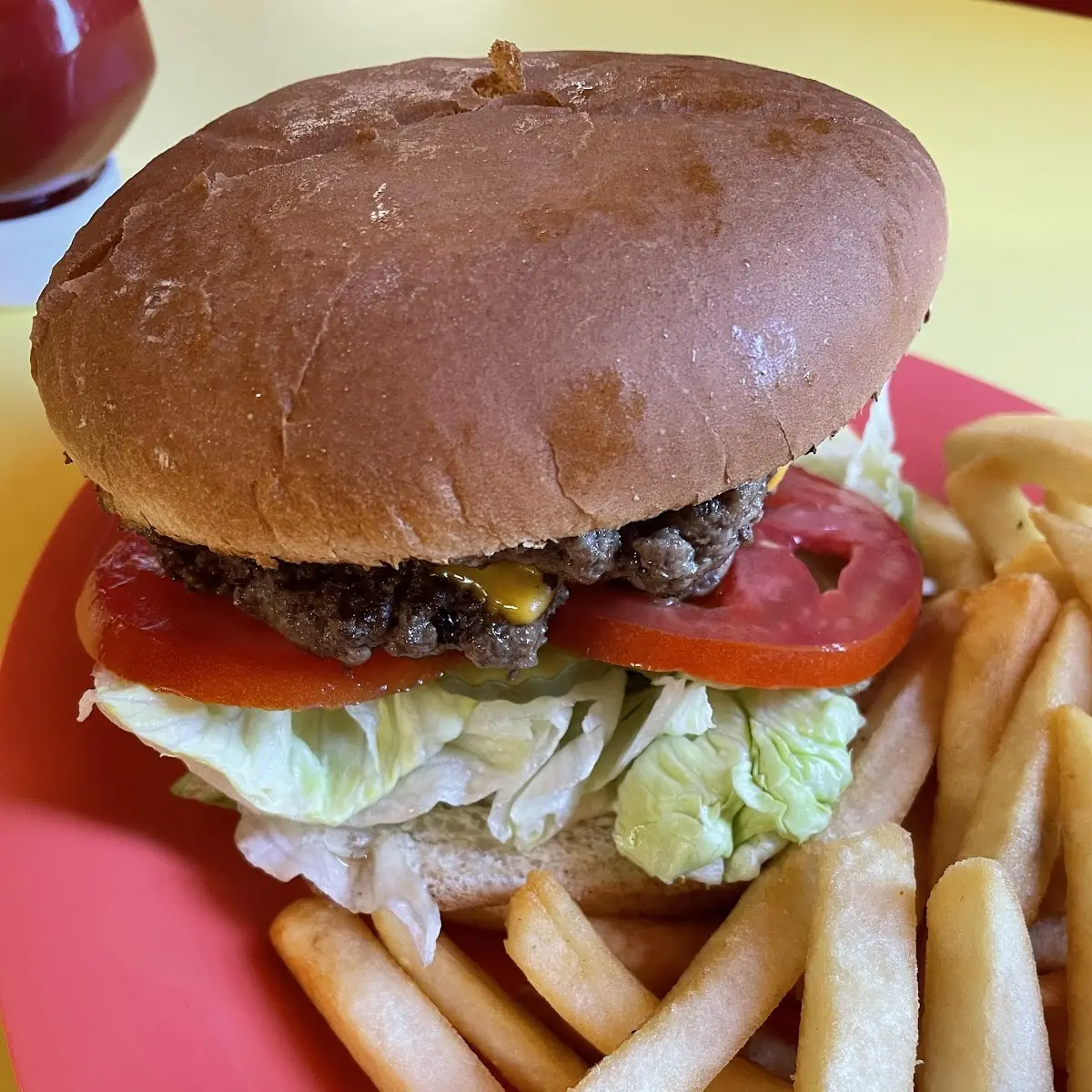 Jumbo Double Cheeseburger and Fries