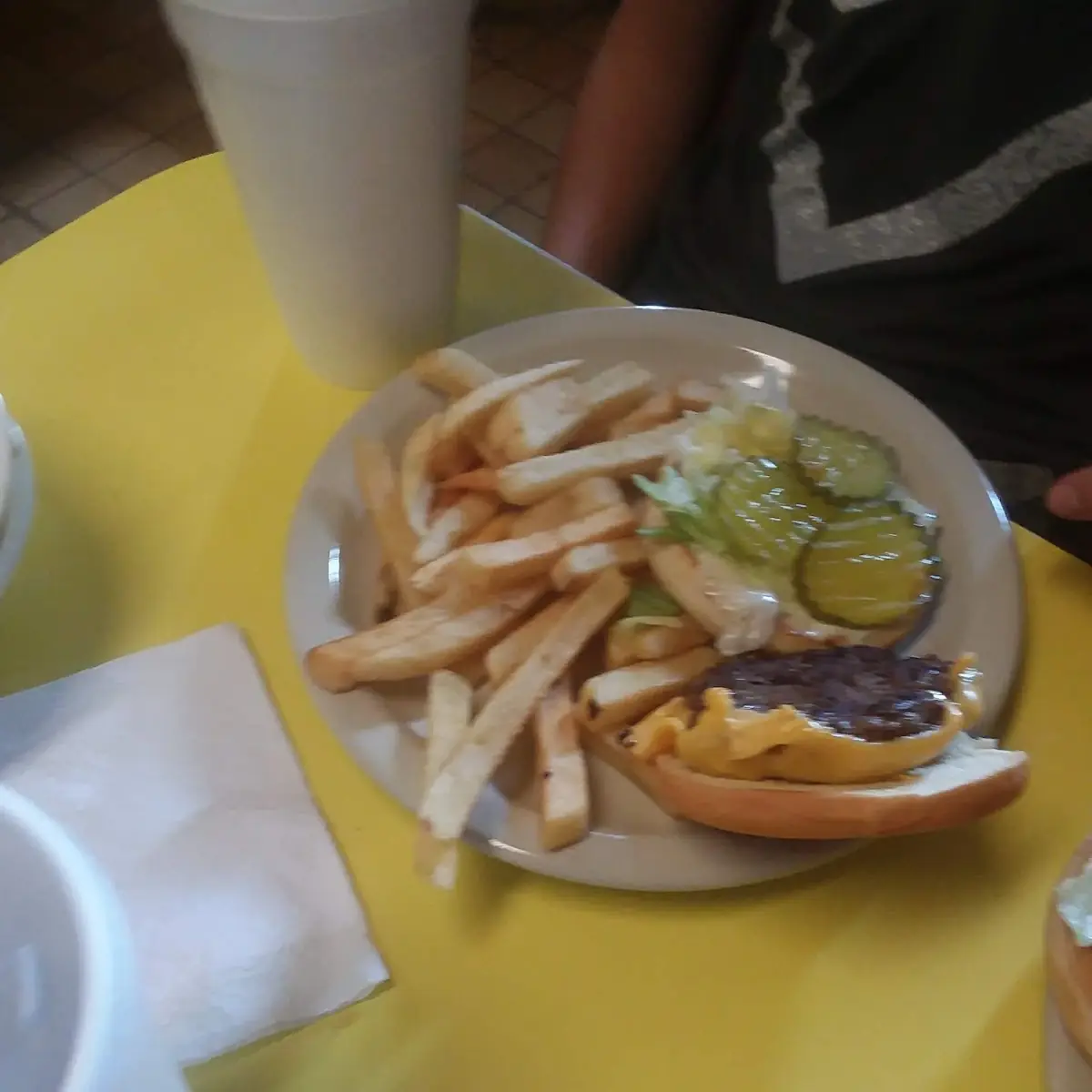 Regular Cheese Burger with Fries
