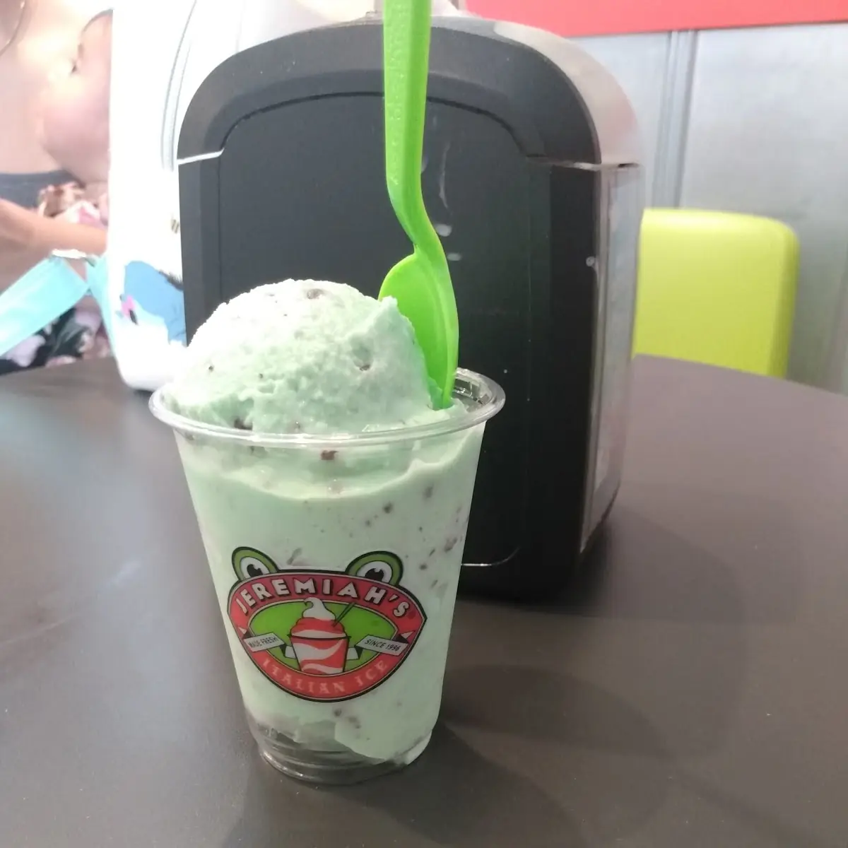 Mint Chocolate Chip Italian Ice