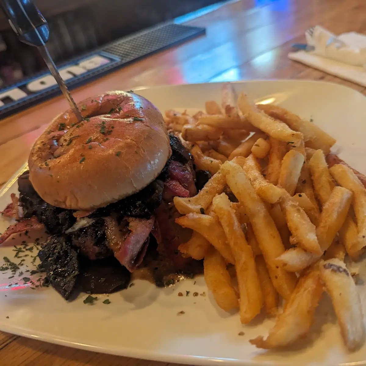 Mushroom and Swiss Burger