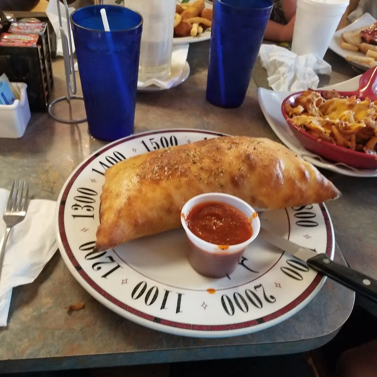 Calzone and Cheese Fries