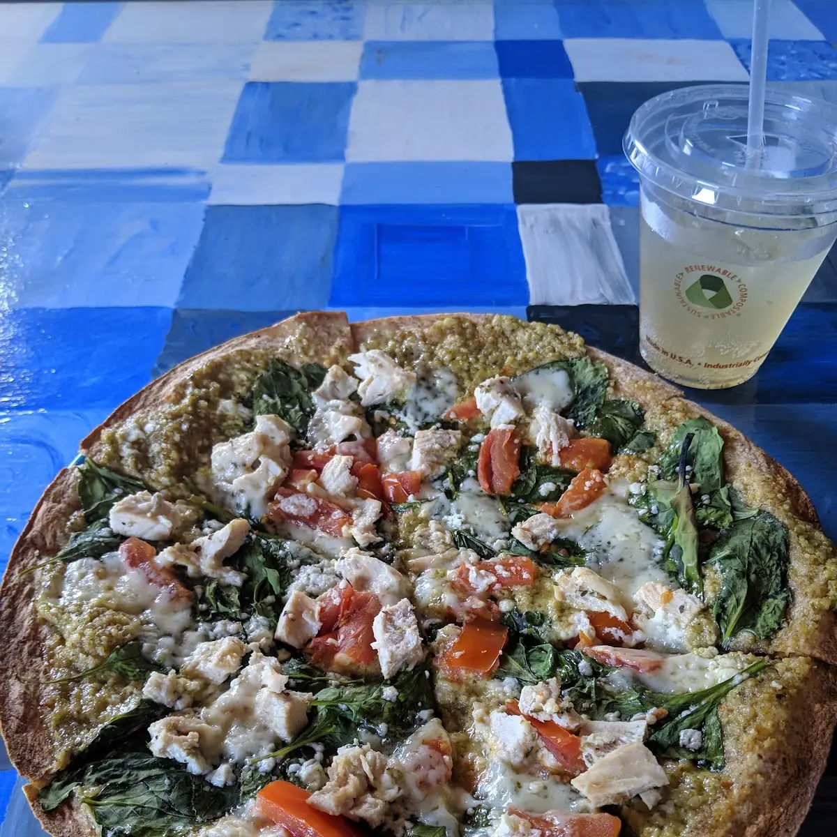 Chicken Pesto Pizza