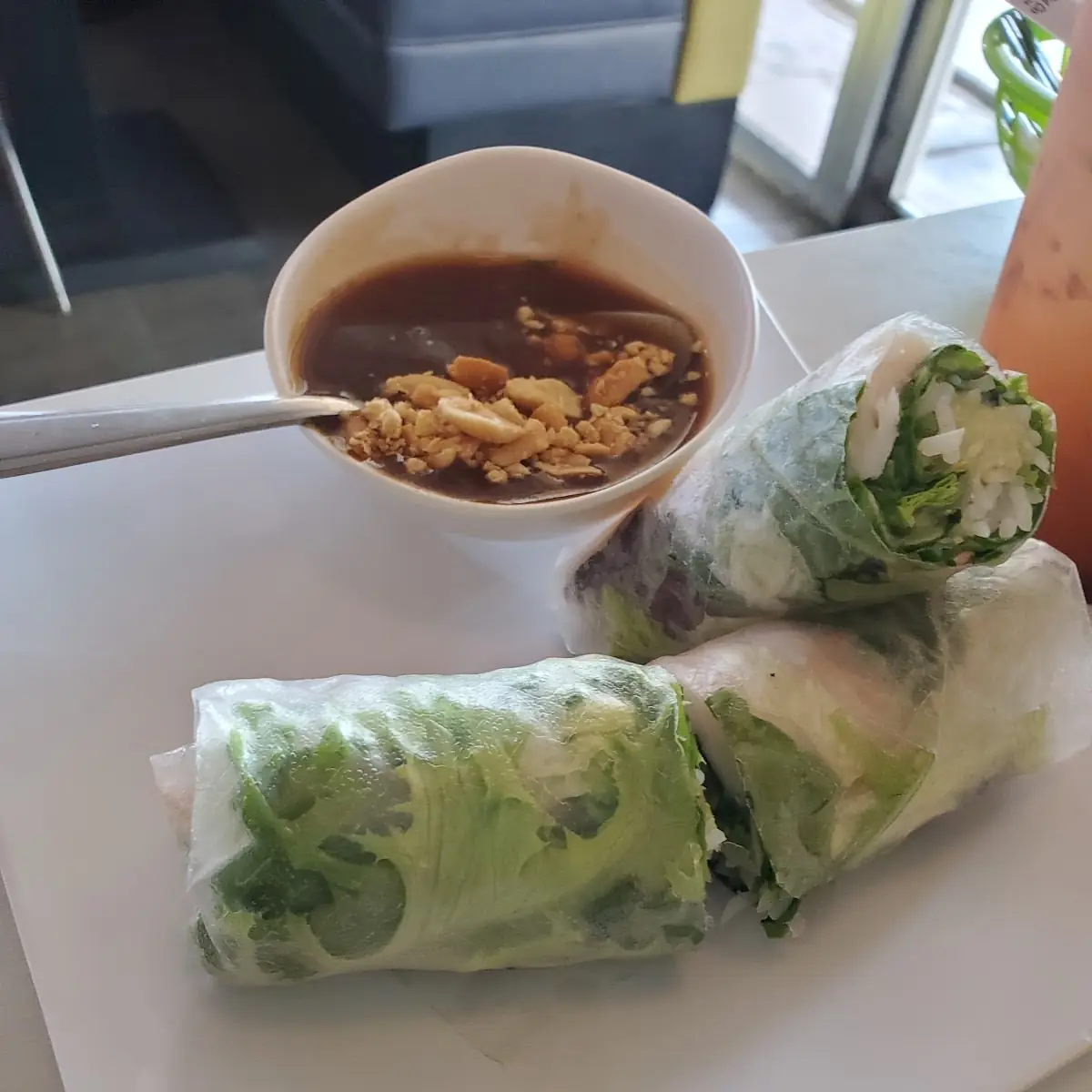 Shrimp Spring Rolls with Peanut Sauce