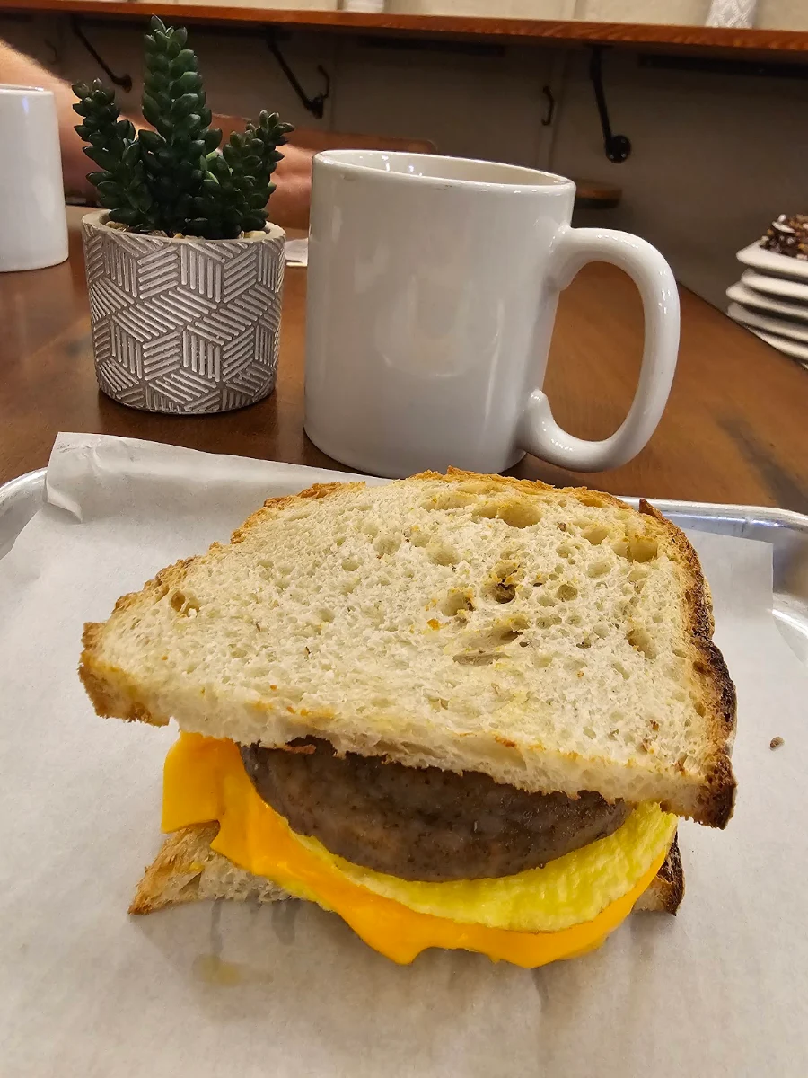 Billy Bread with Sausage Egg and Cheese