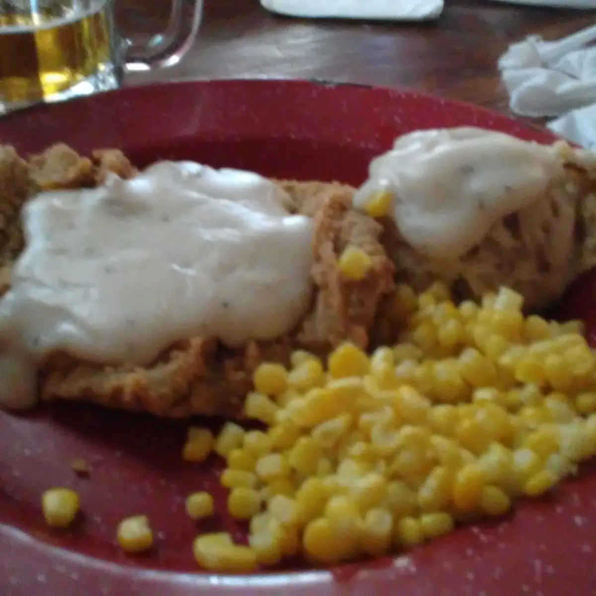 Chicken Fried Steak and Corn
