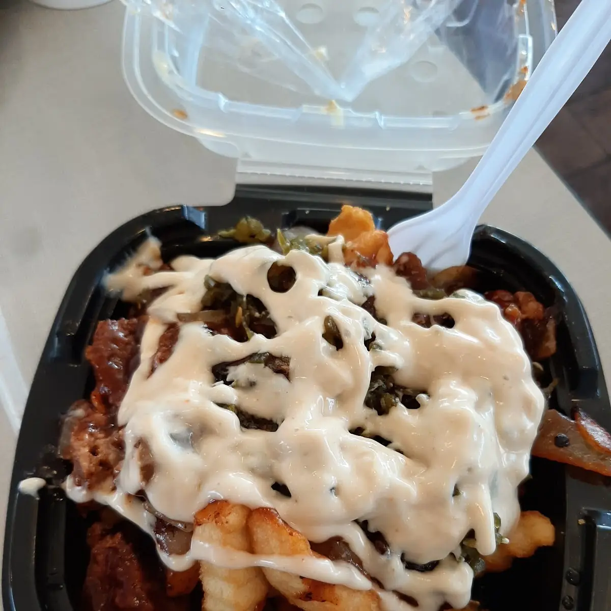 Loaded French Fries with Ranch Dipping Sauce