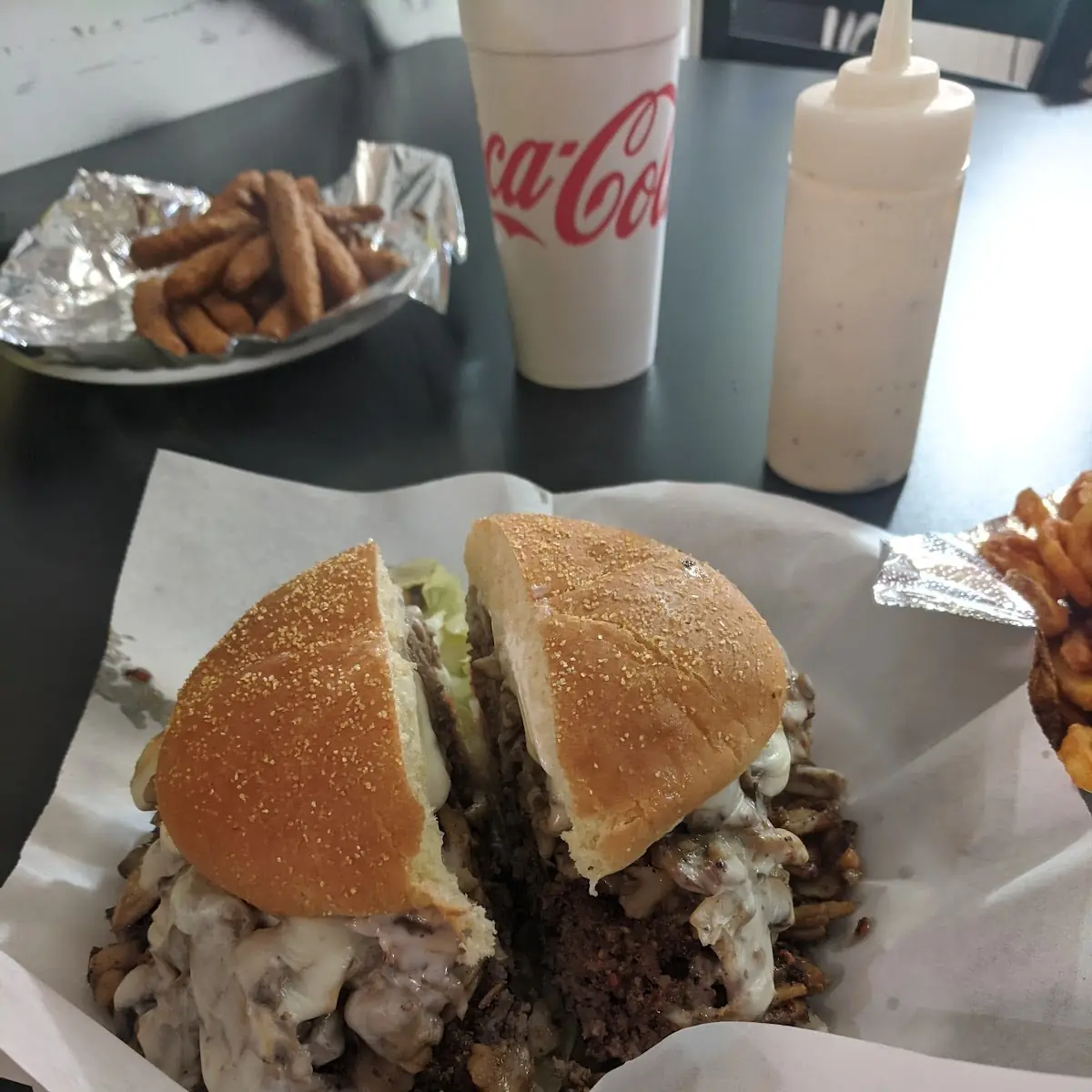 Mushroom Swiss Burger