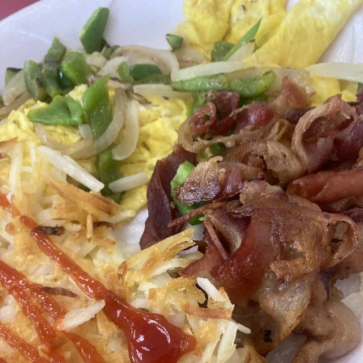 Bacon Eggs and Hash Browns