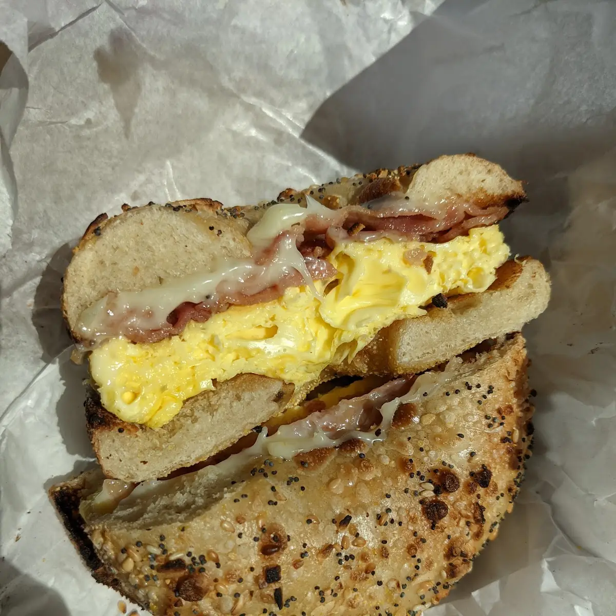 Bacon Egg and Cheese on Everything Bagel