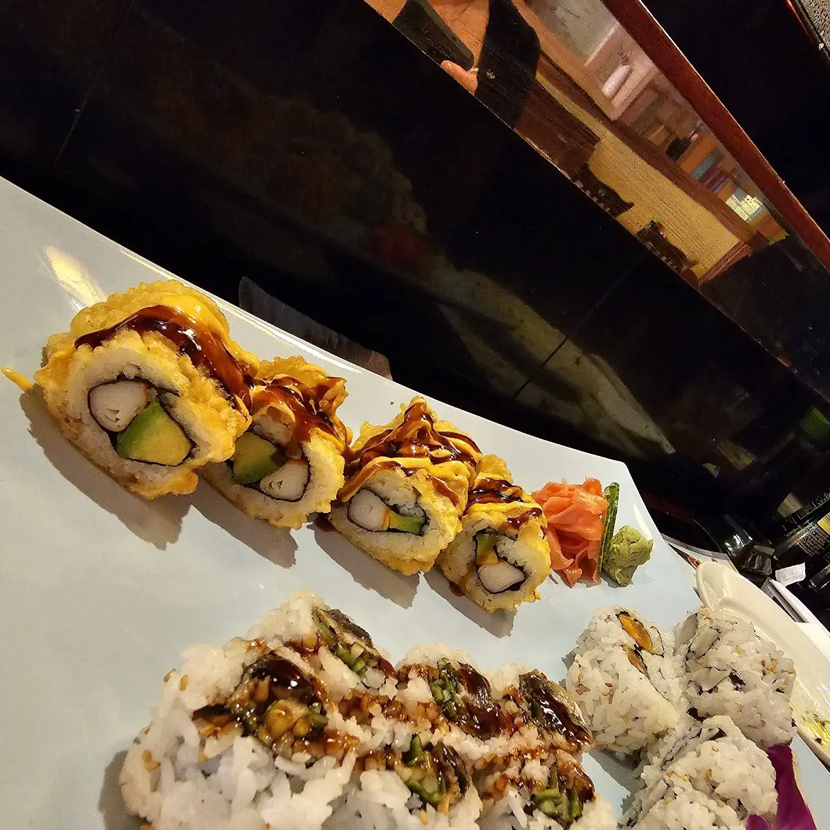Fried Tempura Eel and Salmon Roll