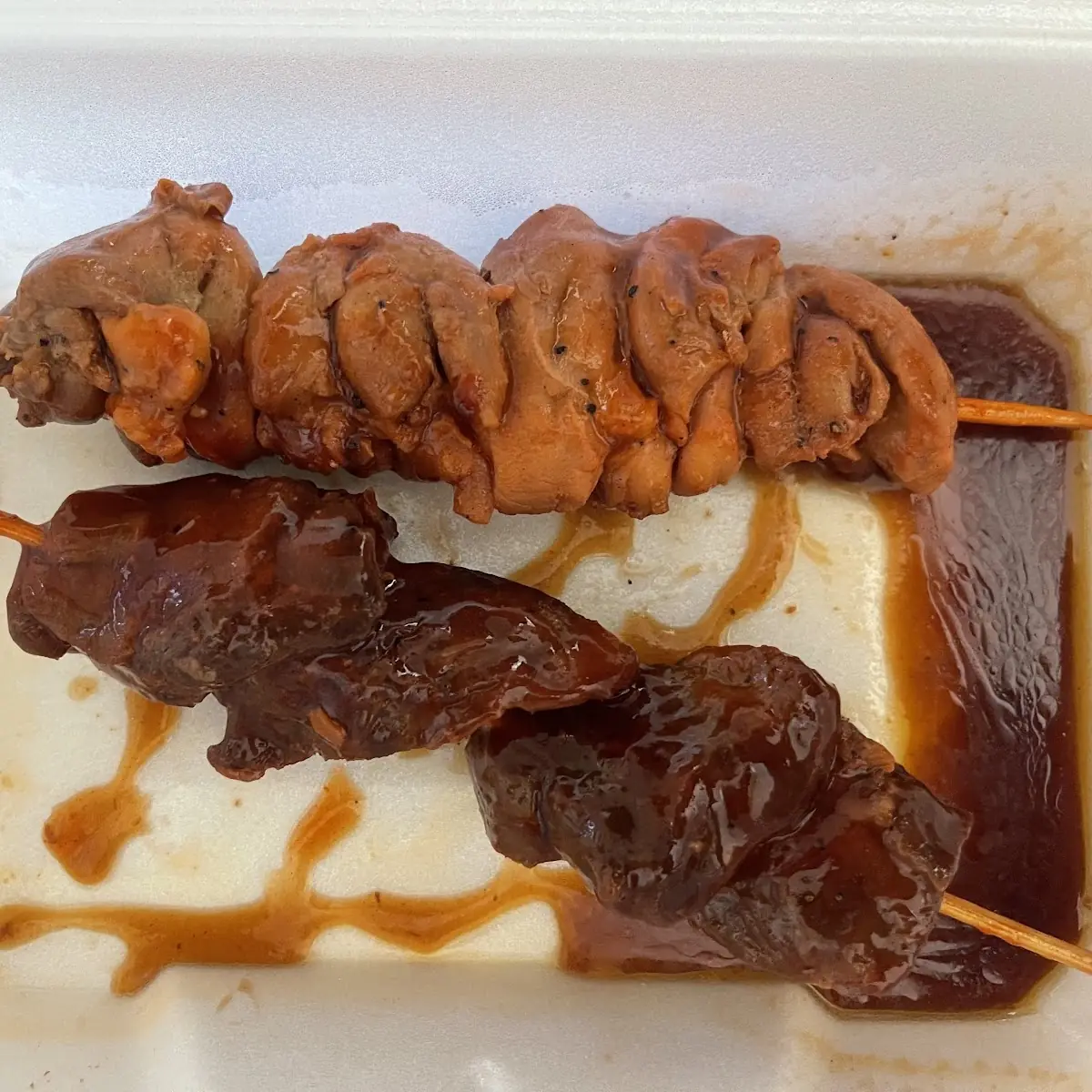Grill BBQ Pork and Chicken Sticks