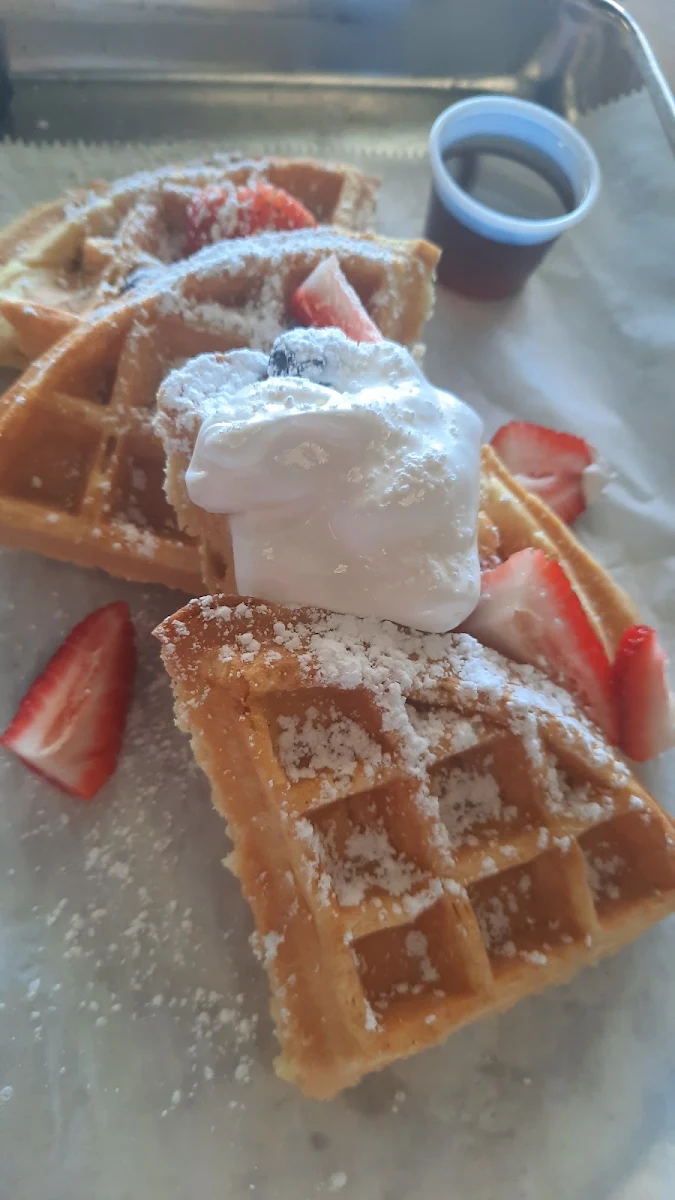 Belgian Waffle with Whipped Cream