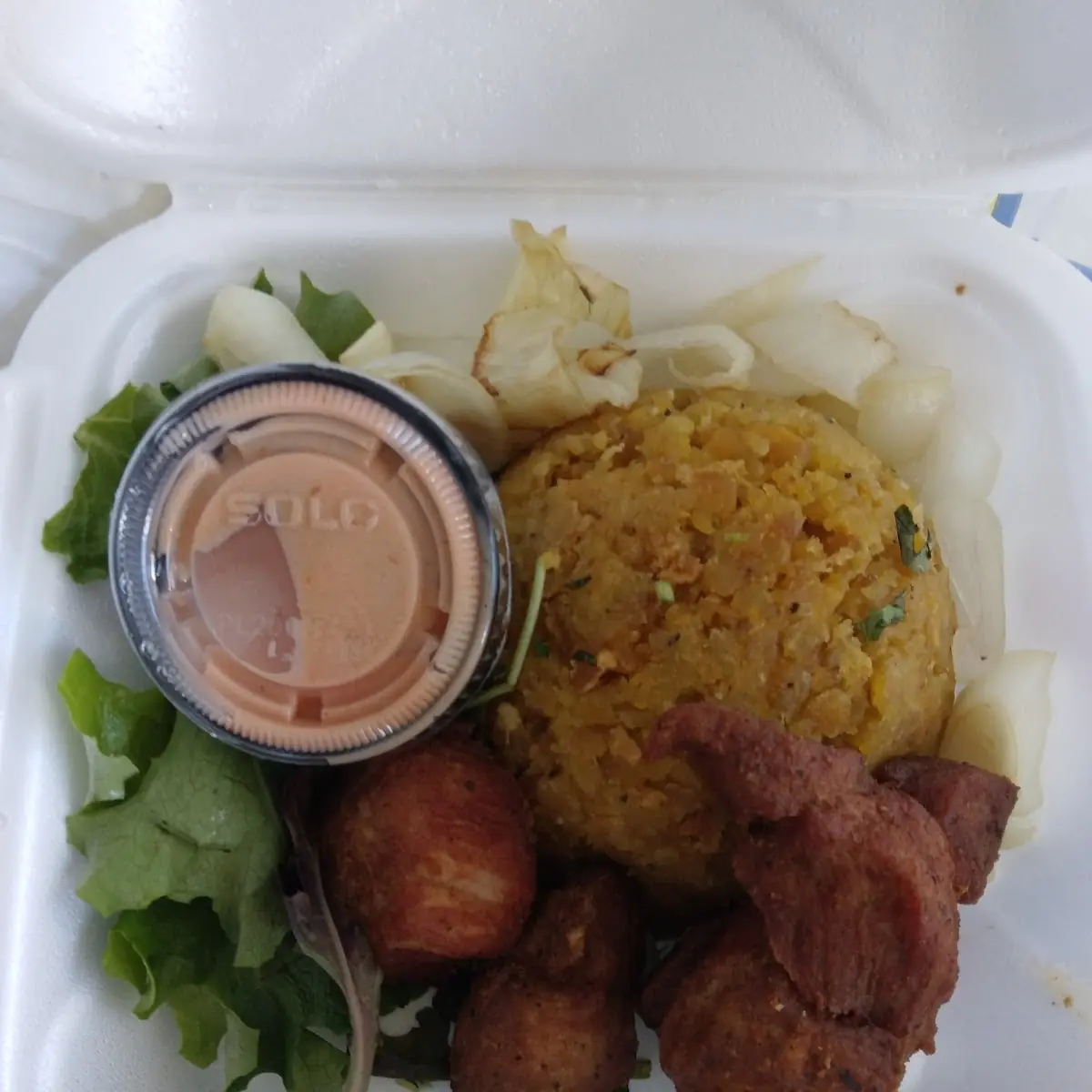 Mofongo Con Carne Frita