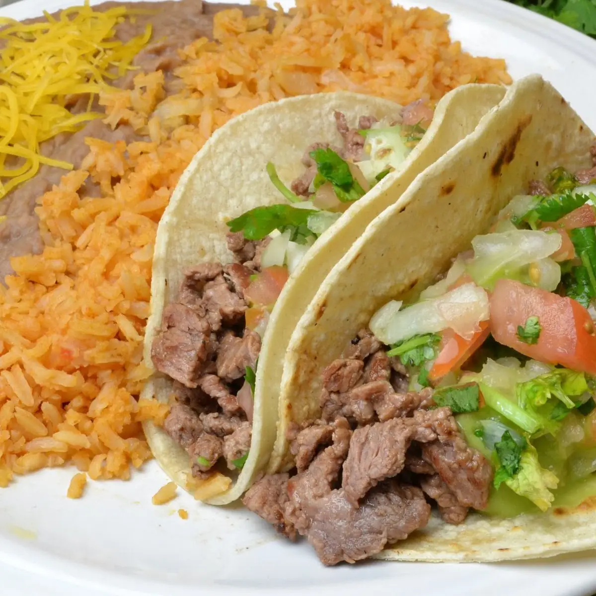 Two Carne Asada Tacos Combo