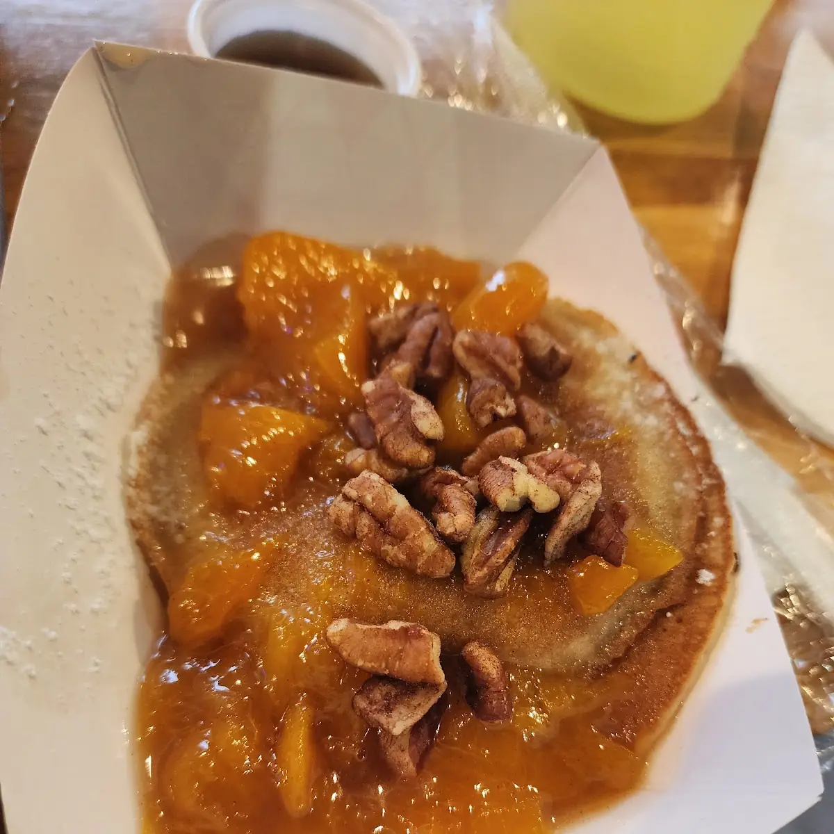 Peach Cobbler Pancakes