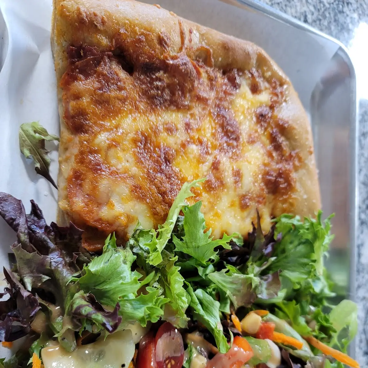 Pepperoni Pizza with Side Salad