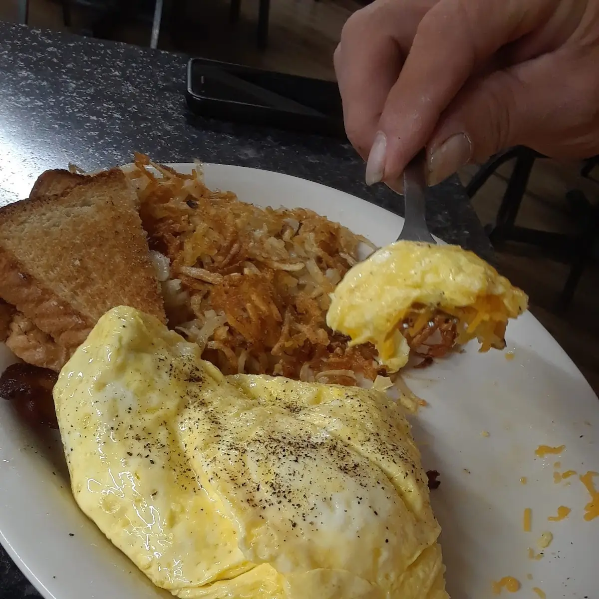 Egg and Cheese Omelet Plate