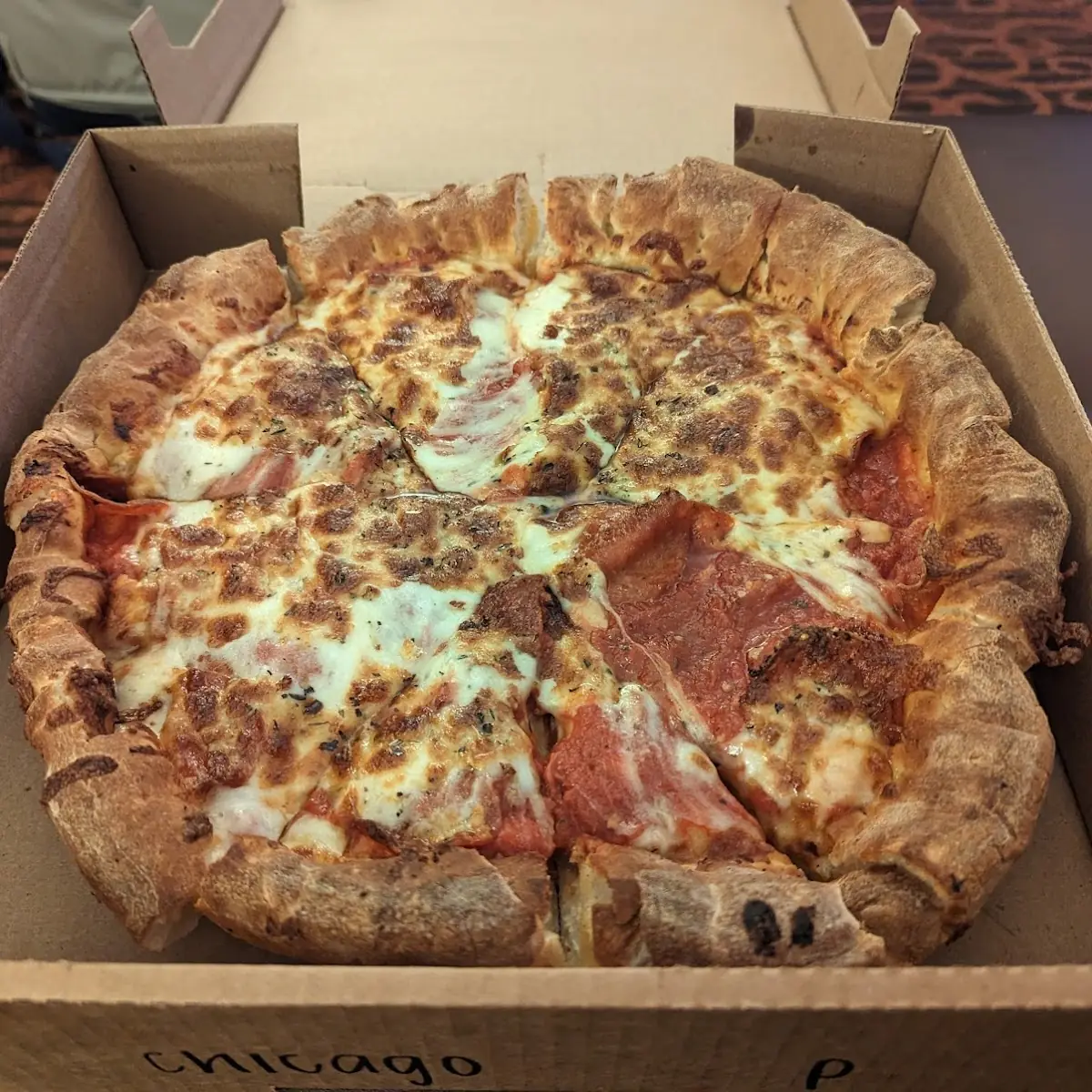 Deep Dish Pepperoni Pizza