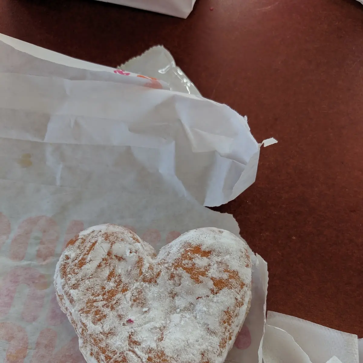 Heart Shaped Vanilla Cream Donut
