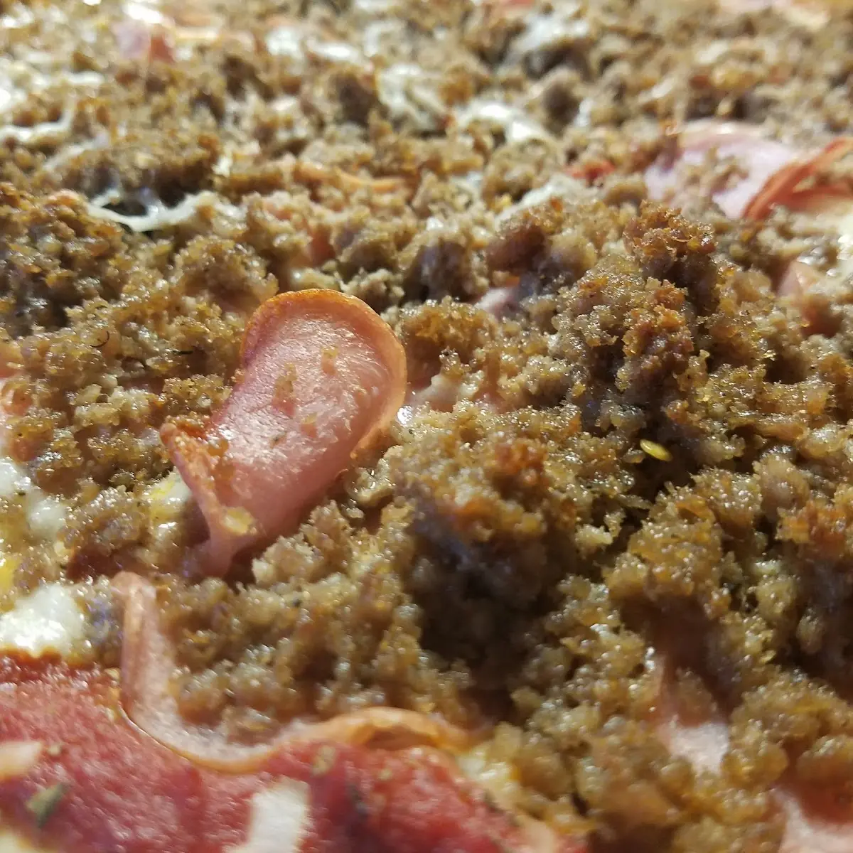 Double Sausage Double Ham Double Cheese Pizza