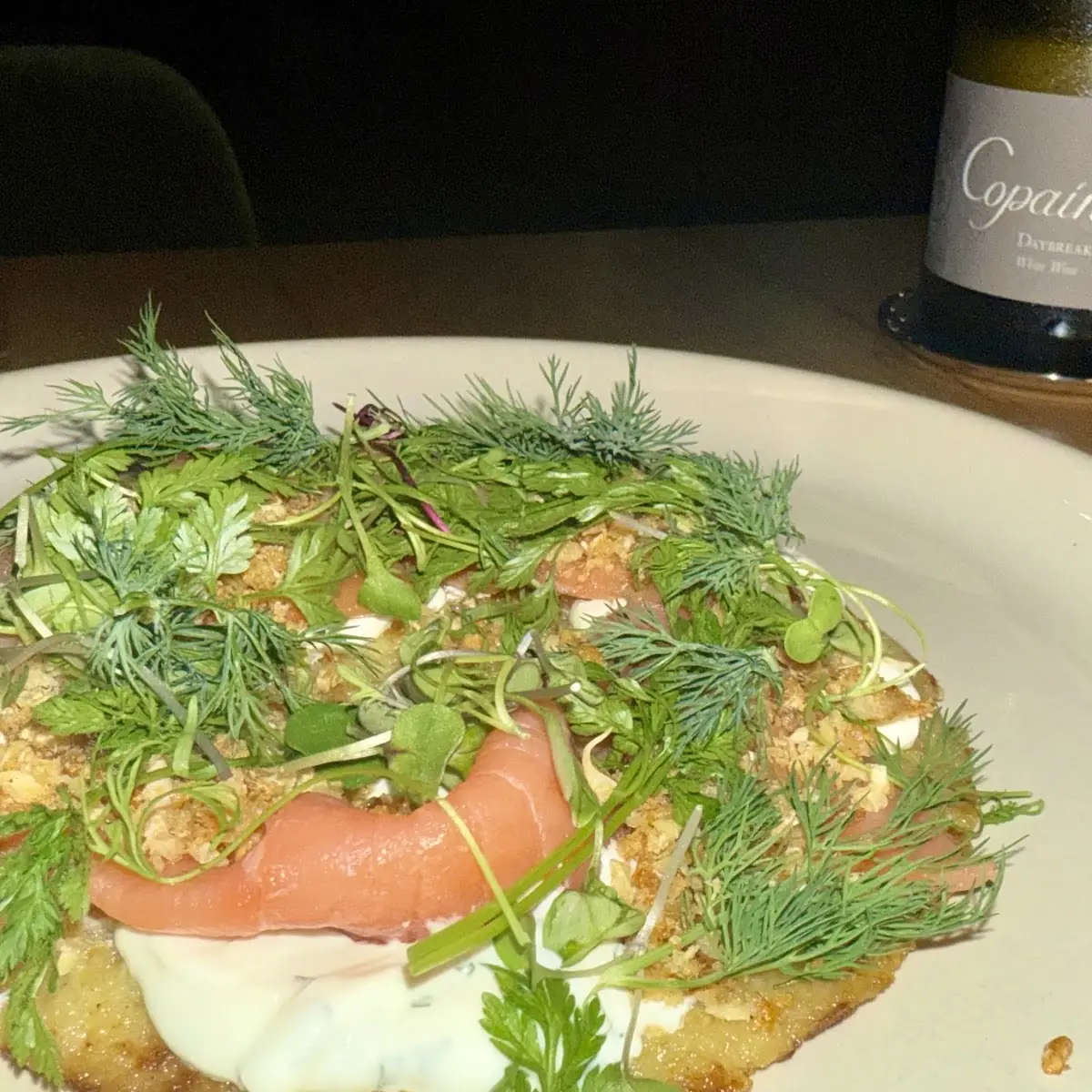 Dranik with Salmon and Sour Cream