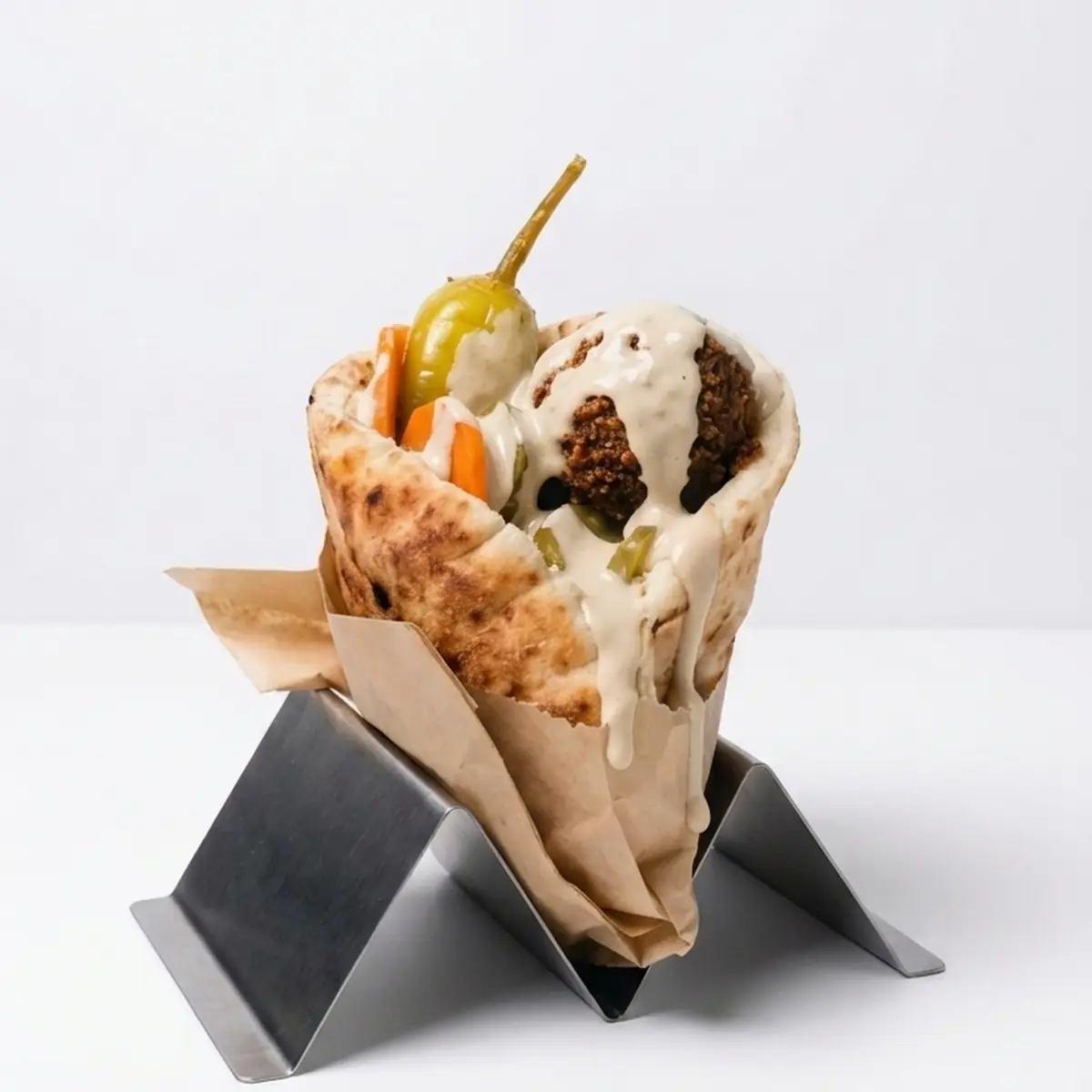 Smash Kebab in Pita Bread