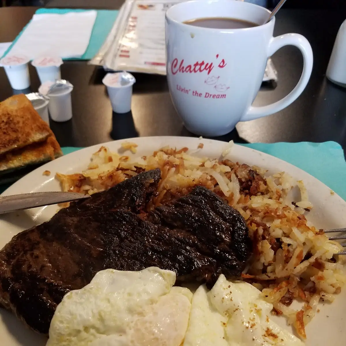 Black Diamond Steak Hash Browns with Egg