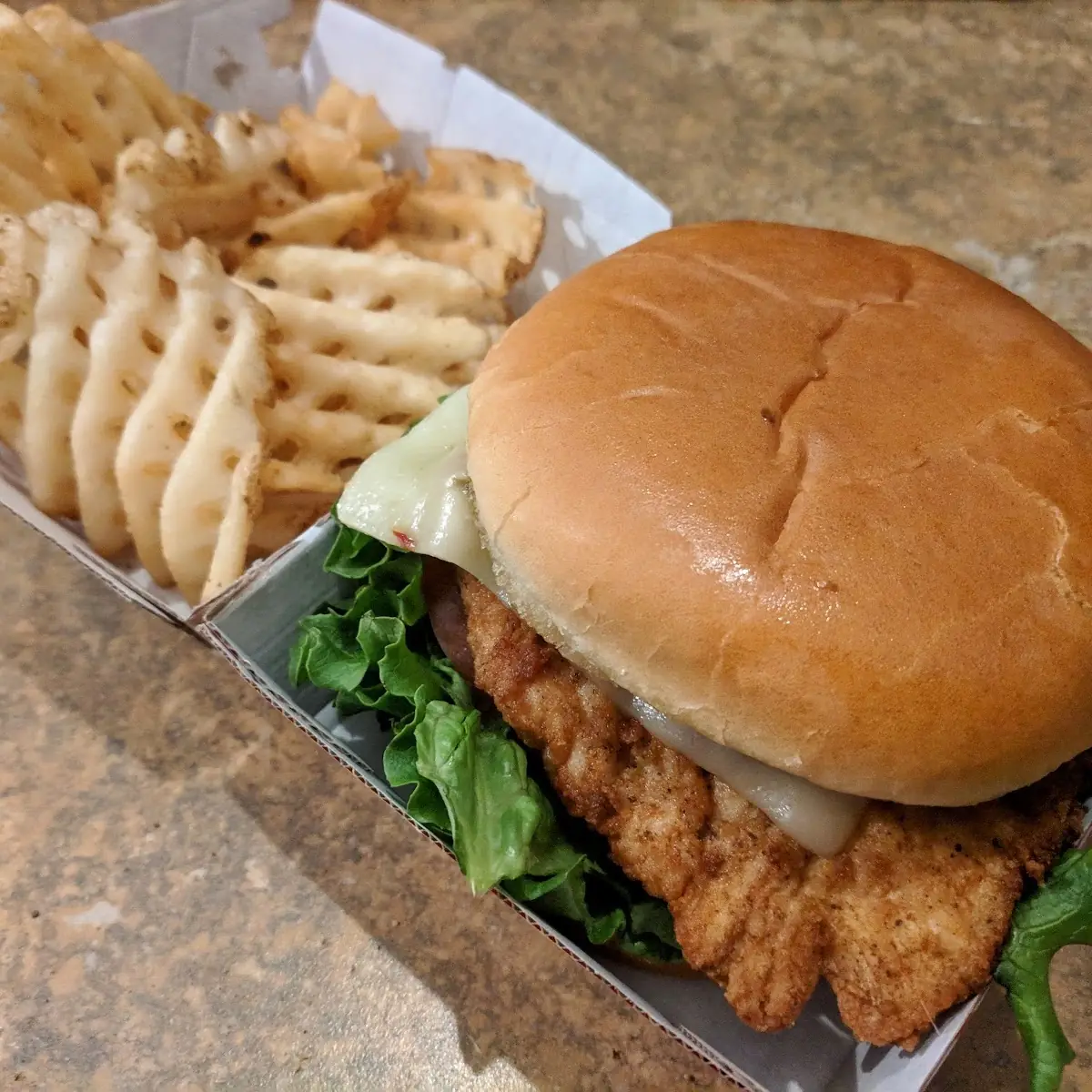 Deluxe Chicken Sandwich & Waffle Fries