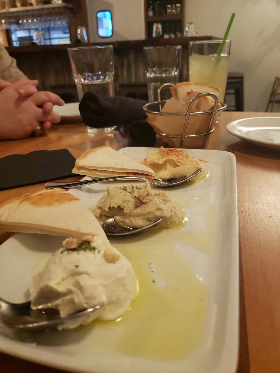 3 Dipping Sauces with Pita Bread