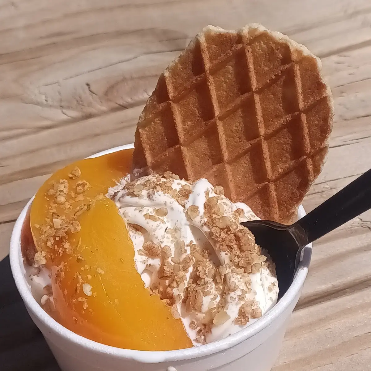 Peach Cobbler Sundae